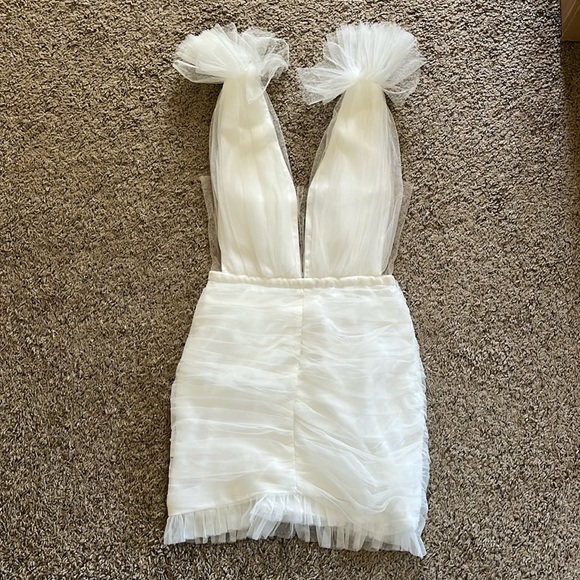 NWT Sau Lee Harlie tulle mini dress in white (brand new never worn with tag) - Picture 2 of 7
